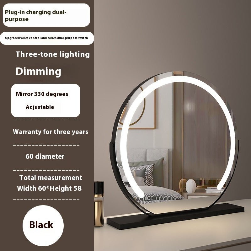 Semicircle Smart Touch Dimming Fill Light Adjustable Mirror
