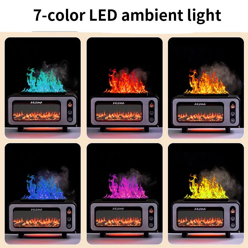  Flame Humidifier Aroma Oil Diffuser 