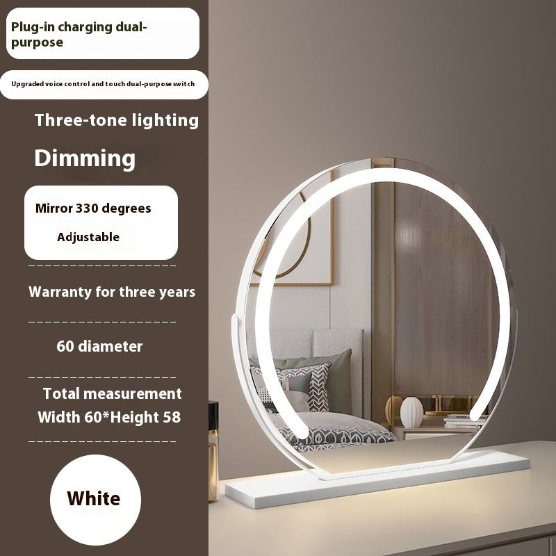 Semicircle Smart Touch Dimming Fill Light Adjustable Mirror