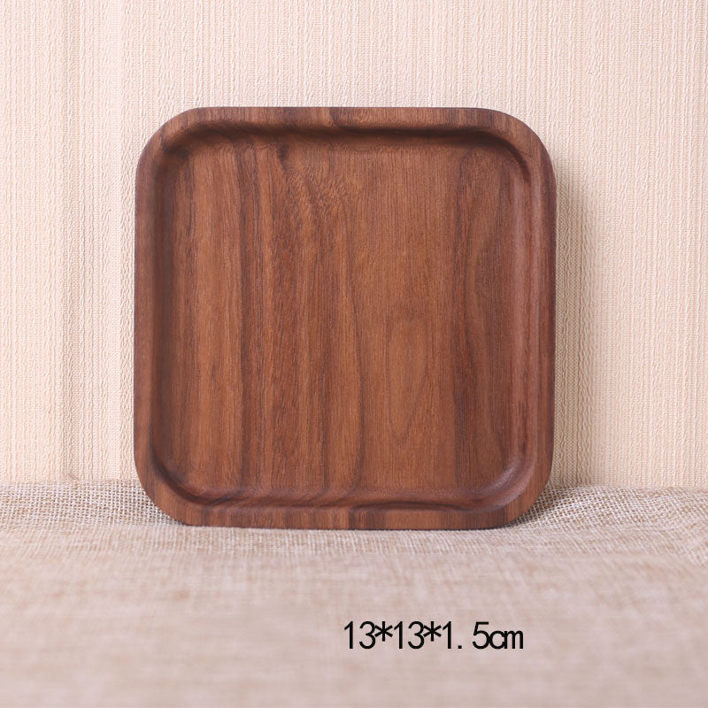 Walnut rectangular tea tray dessert