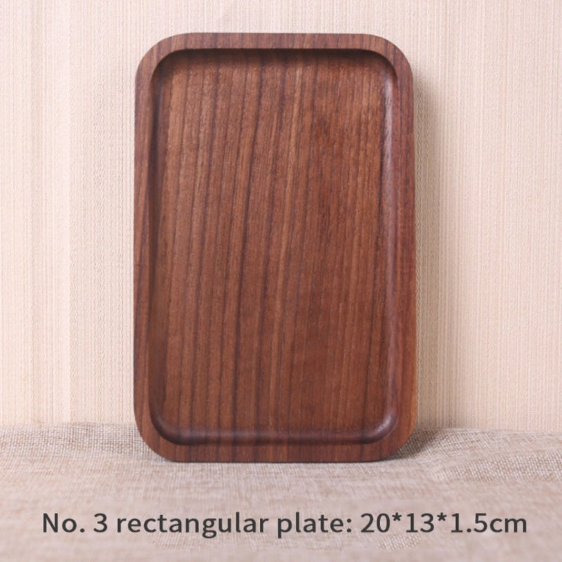 Walnut rectangular tea tray dessert