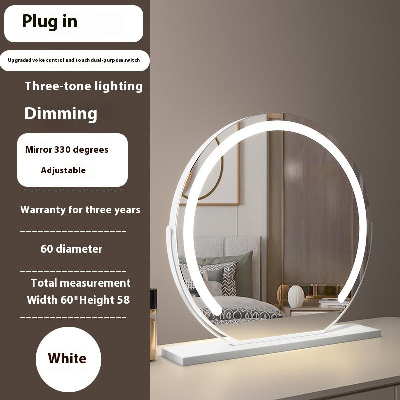 Semicircle Smart Touch Dimming Fill Light Adjustable Mirror
