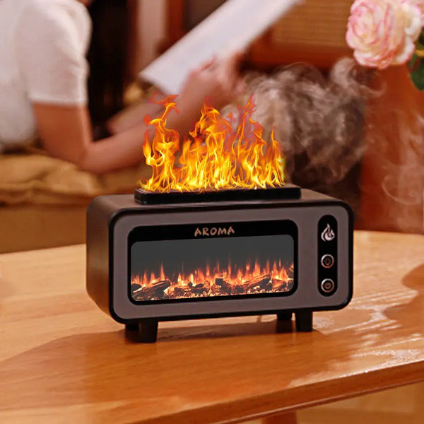  Flame Humidifier Aroma Oil Diffuser 