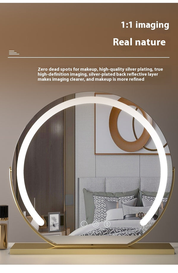Semicircle Smart Touch Dimming Fill Light Adjustable Mirror