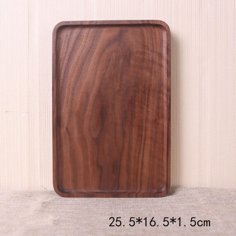 Walnut rectangular tea tray dessert