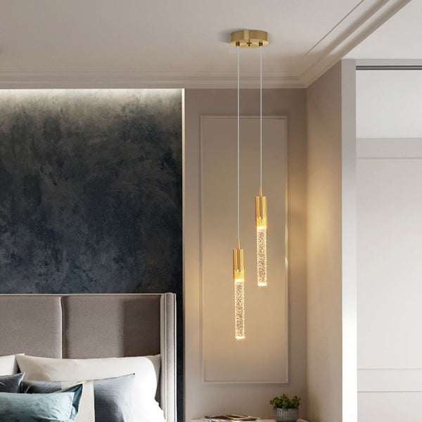 Pendant Bedside Lamp Luxury Crystal Light