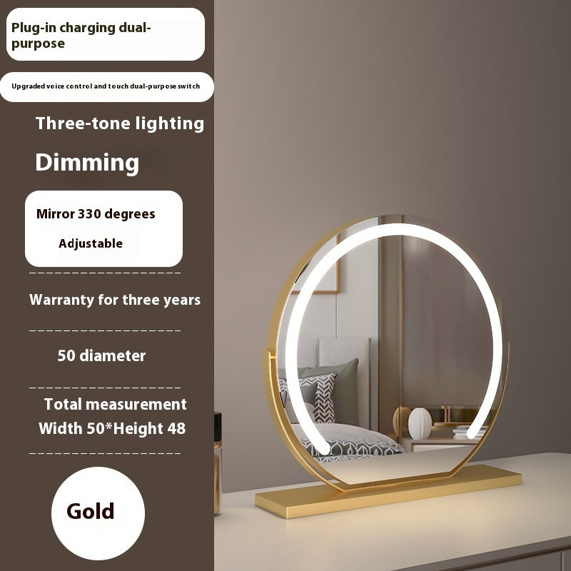 Semicircle Smart Touch Dimming Fill Light Adjustable Mirror