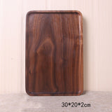 Walnut rectangular tea tray dessert