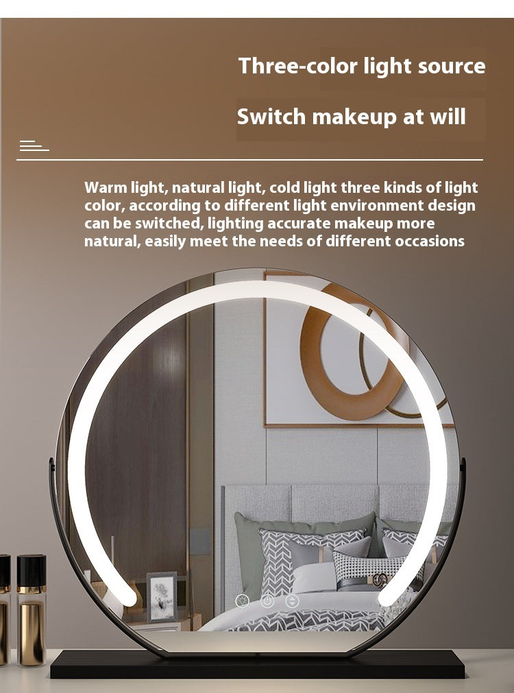 Semicircle Smart Touch Dimming Fill Light Adjustable Mirror