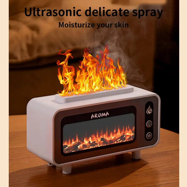  Flame Humidifier Aroma Oil Diffuser 