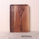 Walnut rectangular tea tray dessert