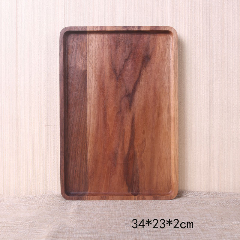 Walnut rectangular tea tray dessert