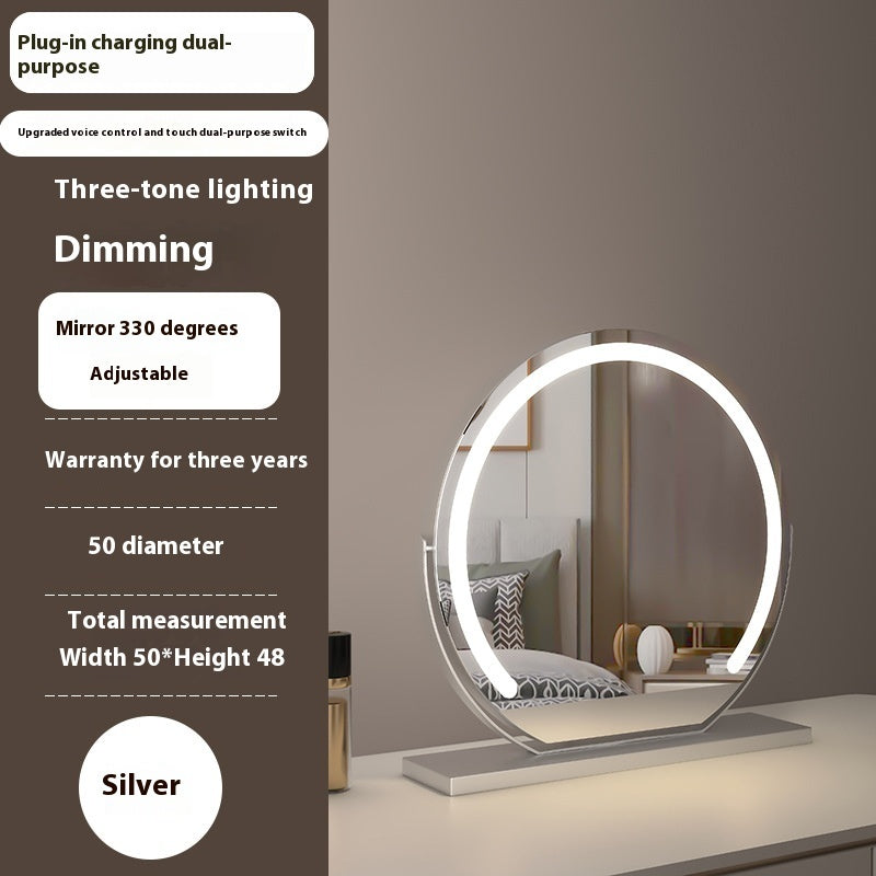 Semicircle Smart Touch Dimming Fill Light Adjustable Mirror