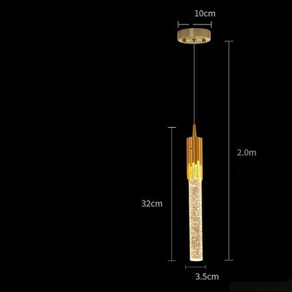 Pendant Bedside Lamp Luxury Crystal Light