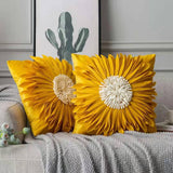 Fashion Modern Style Velvet Stitching Throw Pillows
