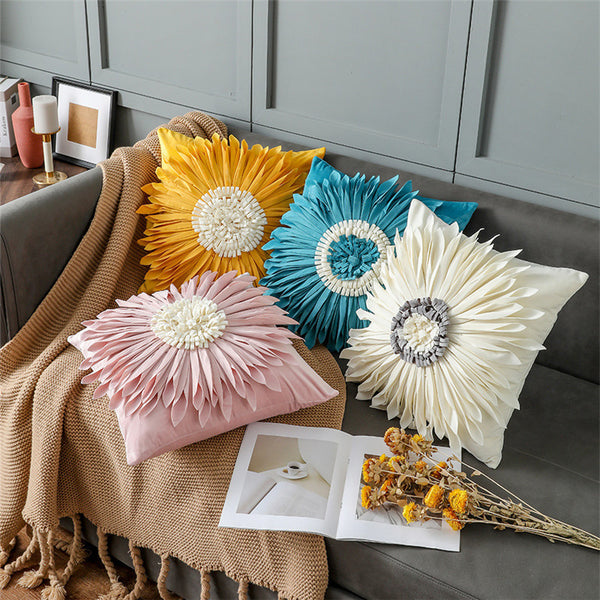 Fashion Modern Style Velvet Stitching Throw Pillows