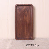 Walnut rectangular tea tray dessert