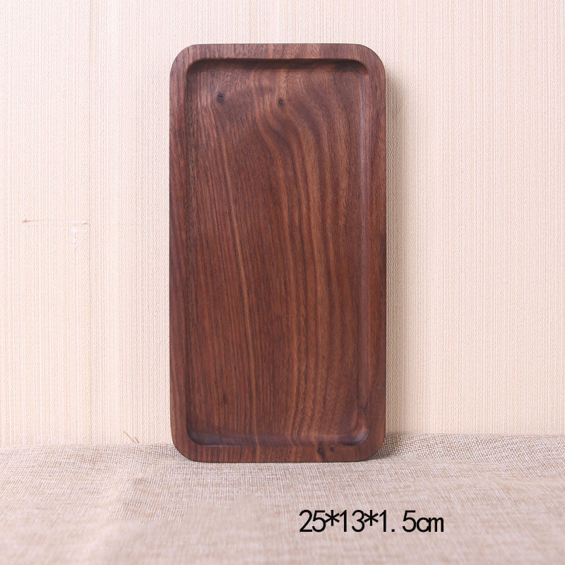 Walnut rectangular tea tray dessert