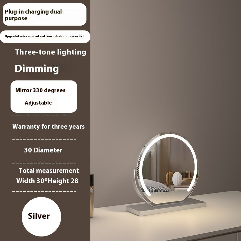 Semicircle Smart Touch Dimming Fill Light Adjustable Mirror