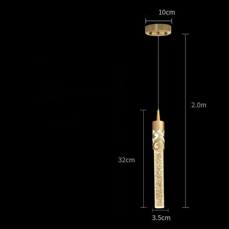 Pendant Bedside Lamp Luxury Crystal Light