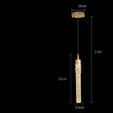 Pendant Bedside Lamp Luxury Crystal Light