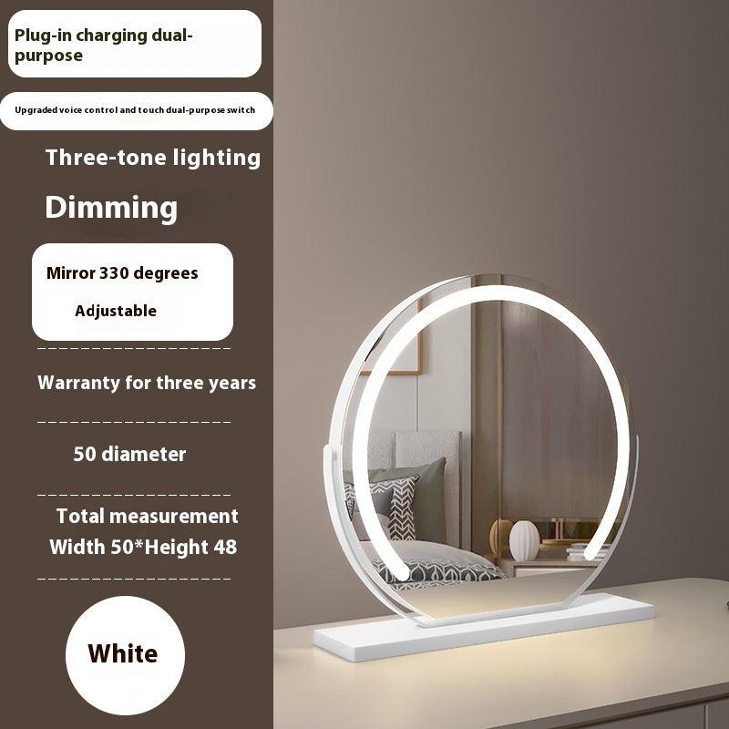 Semicircle Smart Touch Dimming Fill Light Adjustable Mirror