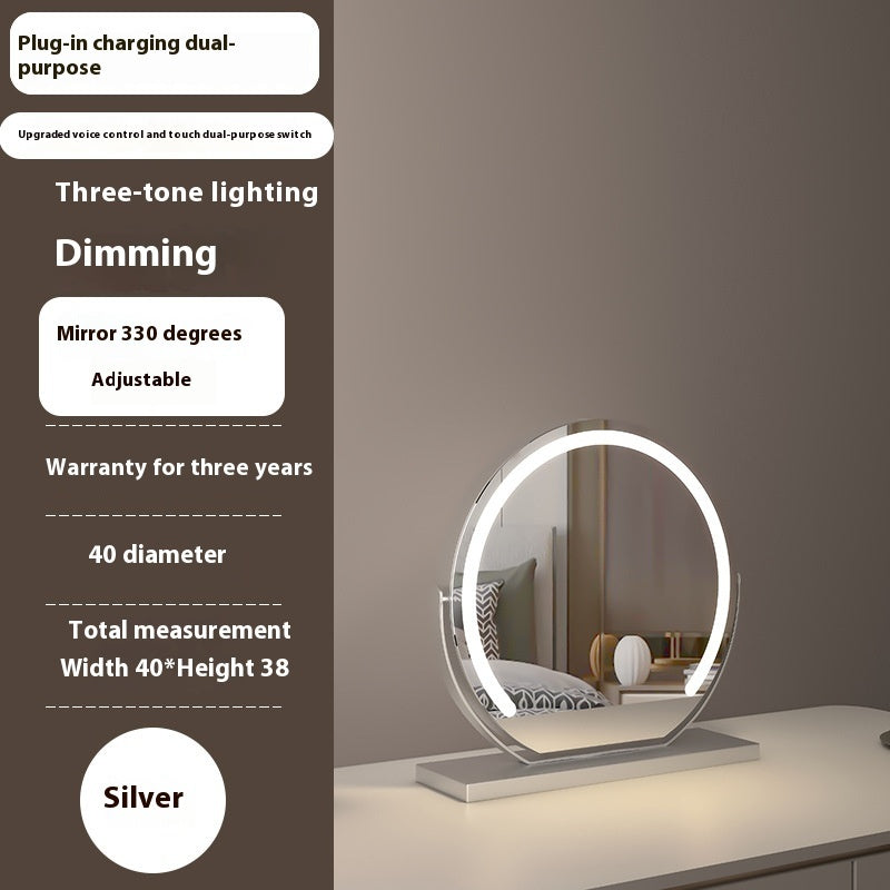 Semicircle Smart Touch Dimming Fill Light Adjustable Mirror