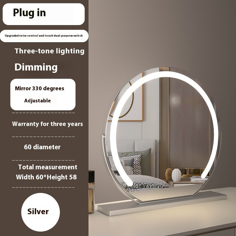Semicircle Smart Touch Dimming Fill Light Adjustable Mirror